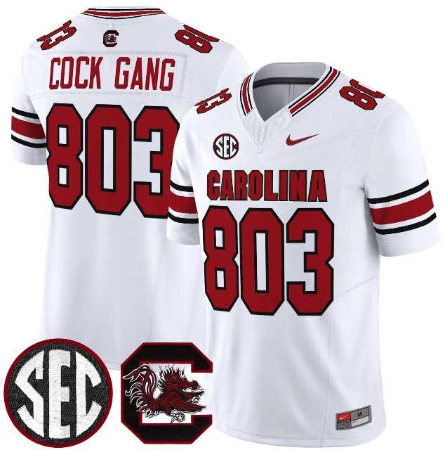 Men's South Carolina Fighting Gamecocks #803 Cock Gang White 2026 F.U.S.E. Stitched Nike Jersey Dzhi,We sell and wholesale Men's South Carolina Fighting Gamecocks #803 Cock Gang White 2026 F.U.S.E. Stitched Nike Jersey Dzhi on line form chian!