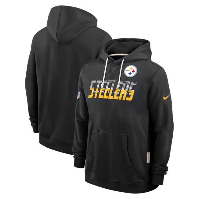 Men's Pittsburgh Steelers Black Sideline Standard Issue Top Prospect Dri-FIT Hoodie,We sell and wholesale Men's Pittsburgh Steelers Black Sideline Standard Issue Top Prospect Dri-FIT Hoodie on line form chian!