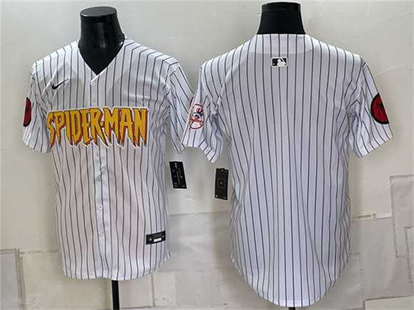 Men's New York Yankees X Spider-Man Blank White Limited Stitched Jersey,We sell and wholesale Men's New York Yankees X Spider-Man Blank White Limited Stitched Jersey on line form chian!