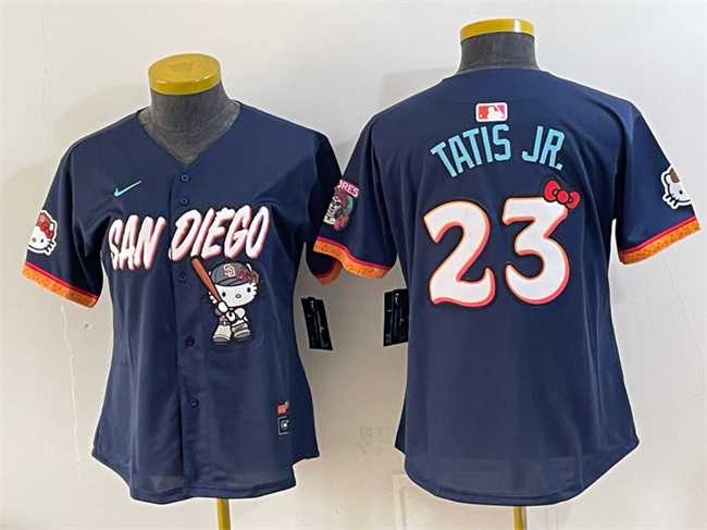Women's San Diego Padres X Hello Kitty Blank Obsidian 2026 City Connect Stadium Stitched Jersey(Run Small),We sell and wholesale Women's San Diego Padres X Hello Kitty Blank Obsidian 2026 City Connect Stadium Stitched Jersey(Run Small) on line form chian!