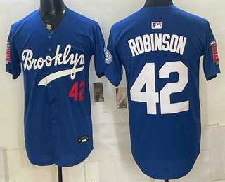 Men's Los Angeles Dodgers #42 Jackie Robinson Blue 1955 Throwback Jersey,We sell and wholesale Men's Los Angeles Dodgers #42 Jackie Robinson Blue 1955 Throwback Jersey on line form chian!