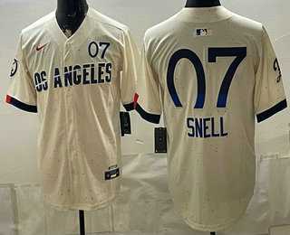 Men's Los Angeles Dodgers #7 Blake Snell Cream 2024 City Connect Limited Stitched Jersey,We sell and wholesale Men's Los Angeles Dodgers #7 Blake Snell Cream 2024 City Connect Limited Stitched Jersey on line form chian!