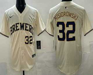 Men's Milwaukee Brewers #32 Jacob Misiorowski Cream Limited Jersey,We sell and wholesale Men's Milwaukee Brewers #32 Jacob Misiorowski Cream Limited Jersey on line form chian!