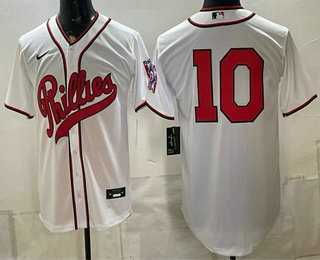 Men's Philadelphia Phillies #10 JT Realmuto White 2026 Field of Dreams Stadium Stitched Jersey,We sell and wholesale Men's Philadelphia Phillies #10 JT Realmuto White 2026 Field of Dreams Stadium Stitched Jersey on line form chian!
