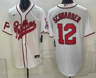 Men's Philadelphia Phillies #12 Kyle Schwarber Name White 2026 Field of Dreams Stadium Stitched Jersey,We sell and wholesale Men's Philadelphia Phillies #12 Kyle Schwarber Name White 2026 Field of Dreams Stadium Stitched Jersey on line form chian!