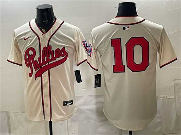 Men's Philadelphia Phillies #10 J.T. Realmuto Cream 2026 Field of Dreams Stadium Stitched Jersey,We sell and wholesale Men's Philadelphia Phillies #10 J.T. Realmuto Cream 2026 Field of Dreams Stadium Stitched Jersey on line form chian!