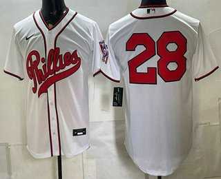 Men's Philadelphia Phillies #28 Alec Bohm White 2026 Field of Dreams Stadium Stitched Jersey,We sell and wholesale Men's Philadelphia Phillies #28 Alec Bohm White 2026 Field of Dreams Stadium Stitched Jersey on line form chian!