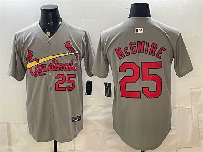 Men's St. Louis Cardinals #25 Mark McGwire Gray Alternate Limited Stitched Jersey,We sell and wholesale Men's St. Louis Cardinals #25 Mark McGwire Gray Alternate Limited Stitched Jersey on line form chian!