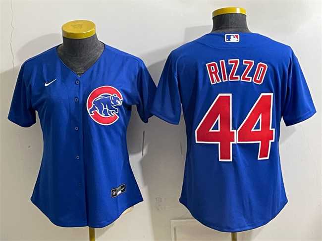 Women's Chicago Cubs #44 Anthony Rizzo Royal Stitched Jersey(Run Small),We sell and wholesale Women's Chicago Cubs #44 Anthony Rizzo Royal Stitched Jersey(Run Small) on line form chian!