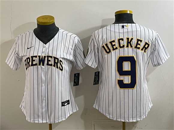 Women's Milwaukee Brewers #9 Bob Uecker White Cool Base Stitched Jersey(Run Small),We sell and wholesale Women's Milwaukee Brewers #9 Bob Uecker White Cool Base Stitched Jersey(Run Small) on line form chian!