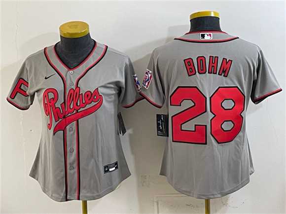 Youth Philadelphia Phillies #28 Alec Bohm Gray 2026 Field of Dreams Stadium Stitched Jersey,We sell and wholesale Youth Philadelphia Phillies #28 Alec Bohm Gray 2026 Field of Dreams Stadium Stitched Jersey on line form chian!