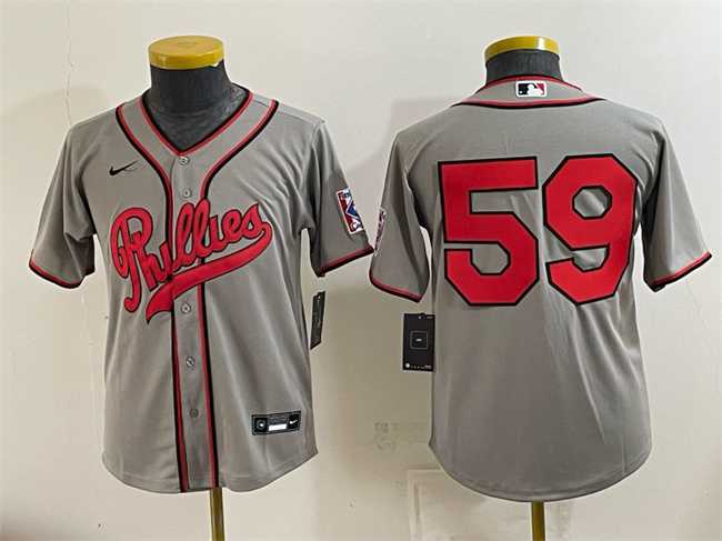 Youth Philadelphia Phillies #59 Jhoan Duran Gray 2026 Field of Dreams Stadium Stitched Jersey,We sell and wholesale Youth Philadelphia Phillies #59 Jhoan Duran Gray 2026 Field of Dreams Stadium Stitched Jersey on line form chian!