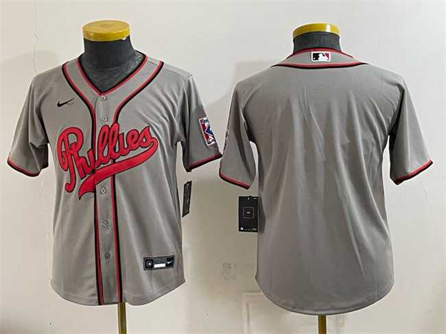 Youth Philadelphia Phillies Blank Gray 2026 Field of Dreams Stadium Stitched Jersey,We sell and wholesale Youth Philadelphia Phillies Blank Gray 2026 Field of Dreams Stadium Stitched Jersey on line form chian!