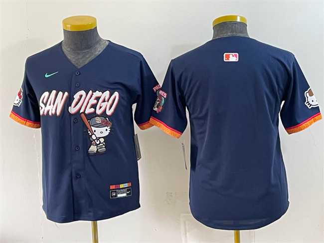 Youth San Diego Padres X Hello Kitty Blank Obsidian 2026 City Connect Stadium Stitched Jersey,We sell and wholesale Youth San Diego Padres X Hello Kitty Blank Obsidian 2026 City Connect Stadium Stitched Jersey on line form chian!