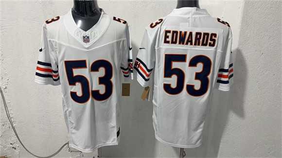 Men's Chicago Bears #53 T.J. Edwards White 2026 F.U.S.E. Vapor Untouchable Limited Stitched Jersey,We sell and wholesale Men's Chicago Bears #53 T.J. Edwards White 2026 F.U.S.E. Vapor Untouchable Limited Stitched Jersey on line form chian!
