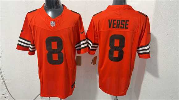 Men's Cleveland Browns #8 Jared Verse Orange 2026 Vapor Limited Stitched Jersey,We sell and wholesale Men's Cleveland Browns #8 Jared Verse Orange 2026 Vapor Limited Stitched Jersey on line form chian!
