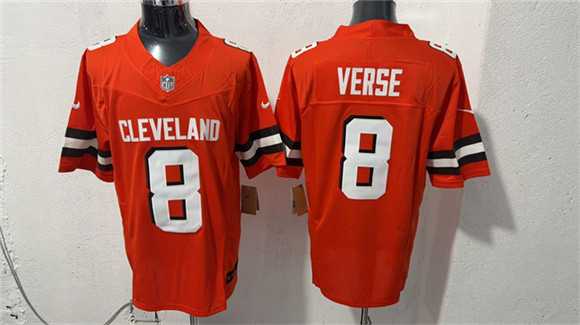 Men's Cleveland Browns #8 Jared Verse Orange Vapor Limited Stitched Jersey,We sell and wholesale Men's Cleveland Browns #8 Jared Verse Orange Vapor Limited Stitched Jersey on line form chian!