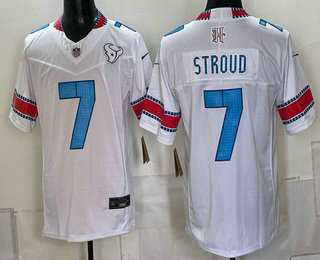 Men's Houston Texans #7 CJ Stroud White 2026 FUSE Rivalries Collection Limited Stitched Jersey,We sell and wholesale Men's Houston Texans #7 CJ Stroud White 2026 FUSE Rivalries Collection Limited Stitched Jersey on line form chian!