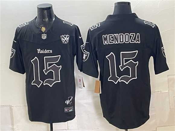 Men's Las Vegas Raiders #15 Fernando Mendoza Black F.U.S.E. 65th Anniversary Patch Vapor Untouchable Limited Stitched Jersey Dzhi,We sell and wholesale Men's Las Vegas Raiders #15 Fernando Mendoza Black F.U.S.E. 65th Anniversary Patch Vapor Untouchable Limited Stitched Jersey Dzhi on line form chian!