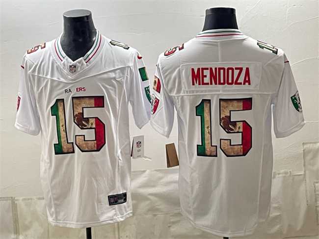 Men's Las Vegas Raiders #15 Fernando Mendoza White F.U.S.E. Mexico Vapor Untouchable Limited Stitched Jersey Dzhi,We sell and wholesale Men's Las Vegas Raiders #15 Fernando Mendoza White F.U.S.E. Mexico Vapor Untouchable Limited Stitched Jersey Dzhi on line form chian!
