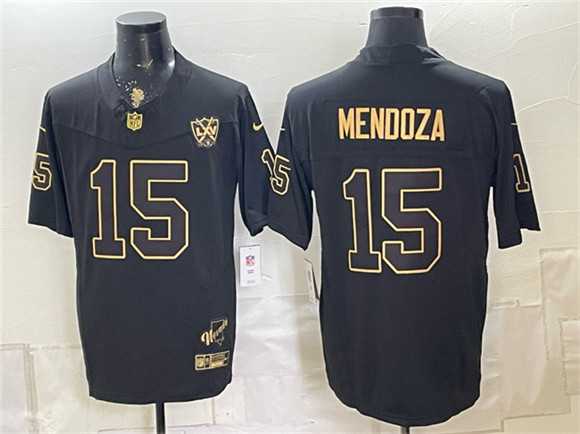 Men's Las Vegas Raiders #15 Fernando Mendoza Black Gold F.U.S.E. 65th Anniversary Patch Vapor Untouchable Limited Stitched Jersey Dzhi,We sell and wholesale Men's Las Vegas Raiders #15 Fernando Mendoza Black Gold F.U.S.E. 65th Anniversary Patch Vapor Untouchable Limited Stitched Jersey Dzhi on line form chian!