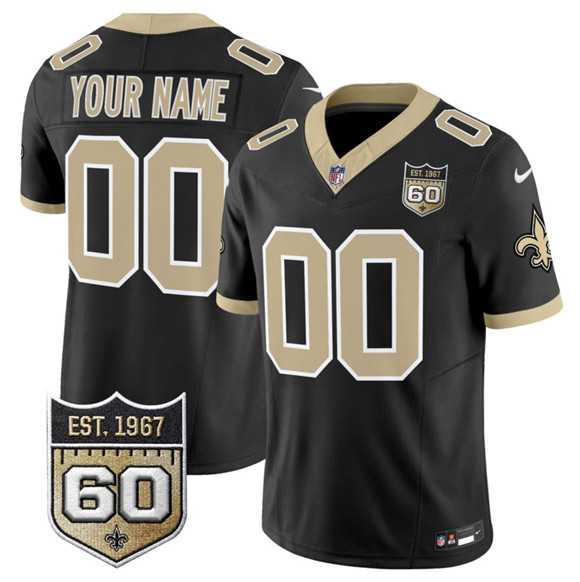 Men's New Orleans Saints Active Player Custom Black F.U.S.E. 60th Anniversary Patch Vapor Limited Football Stitched Jersey,We sell and wholesale Men's New Orleans Saints Active Player Custom Black F.U.S.E. 60th Anniversary Patch Vapor Limited Football Stitched Jersey on line form chian!