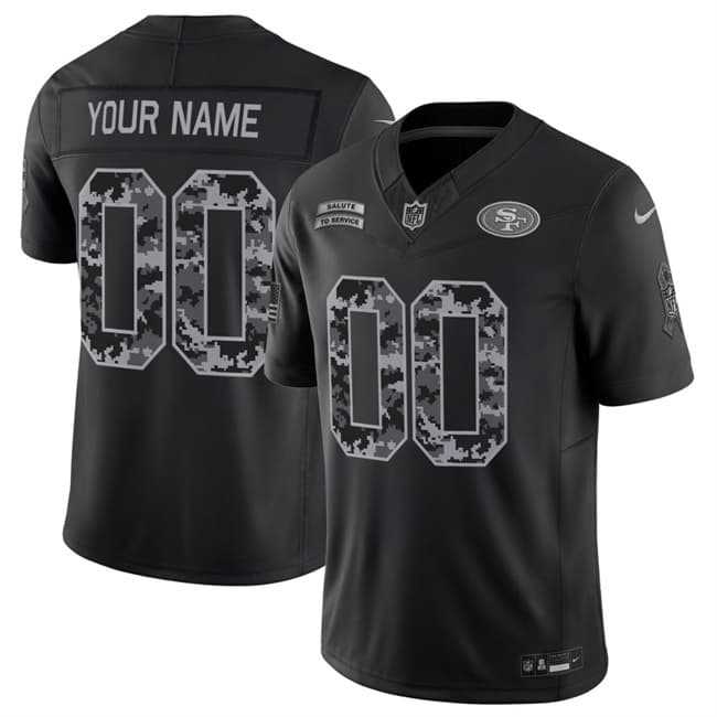 Men's San Francisco 49ers Active Player Custom Black F.U.S.E. 2026 Salute to Service Limited Football Stitched Jersey,We sell and wholesale Men's San Francisco 49ers Active Player Custom Black F.U.S.E. 2026 Salute to Service Limited Football Stitched Jersey on line form chian!