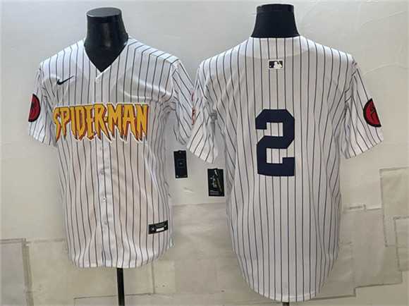 Men's New York Yankees X Spider-Man #2 Derek Jeter White Limited Stitched Jersey Dzhi,We sell and wholesale Men's New York Yankees X Spider-Man #2 Derek Jeter White Limited Stitched Jersey Dzhi on line form chian!