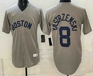 Men's Boston Red Sox #8 Carl Yastrzemski Grey Cooperstown Collection Limited Stitched Jersey,We sell and wholesale Men's Boston Red Sox #8 Carl Yastrzemski Grey Cooperstown Collection Limited Stitched Jersey on line form chian!
