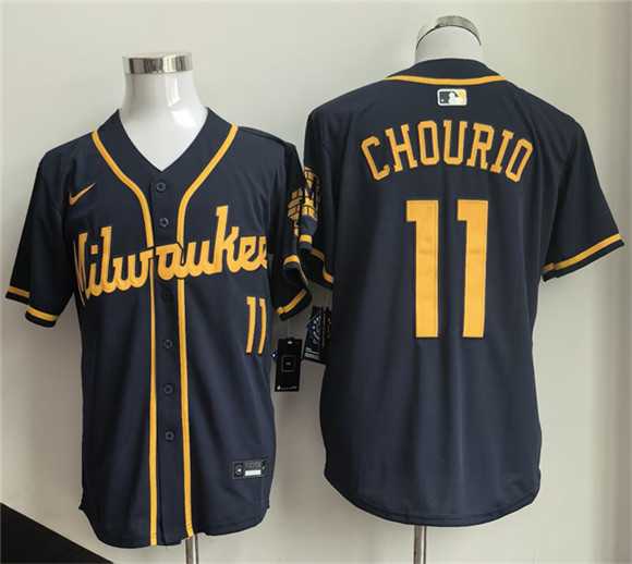 Men's Milwaukee Brewers #11 Jackson Chourio Navy 2025 Cool Base Stitched Jersey,We sell and wholesale Men's Milwaukee Brewers #11 Jackson Chourio Navy 2025 Cool Base Stitched Jersey on line form chian!