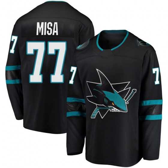 Men's San Jose Sharks #77 Michael Misa Alternate Black Jersey Dzhi,We sell and wholesale Men's San Jose Sharks #77 Michael Misa Alternate Black Jersey Dzhi on line form chian!