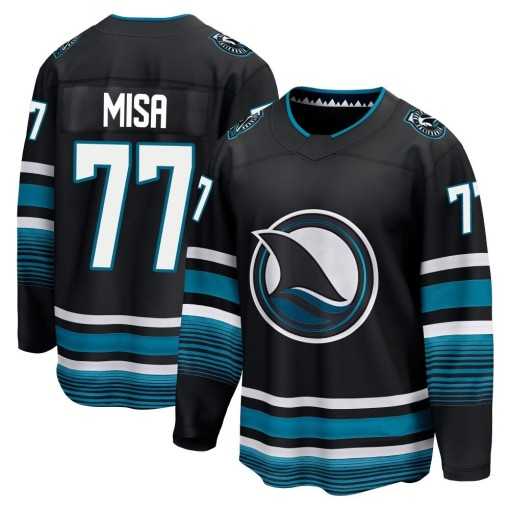 Men's San Jose Sharks #77 Michael Misa Premier Black Breakaway Alternate Jersey Dzhi,We sell and wholesale Men's San Jose Sharks #77 Michael Misa Premier Black Breakaway Alternate Jersey Dzhi on line form chian!