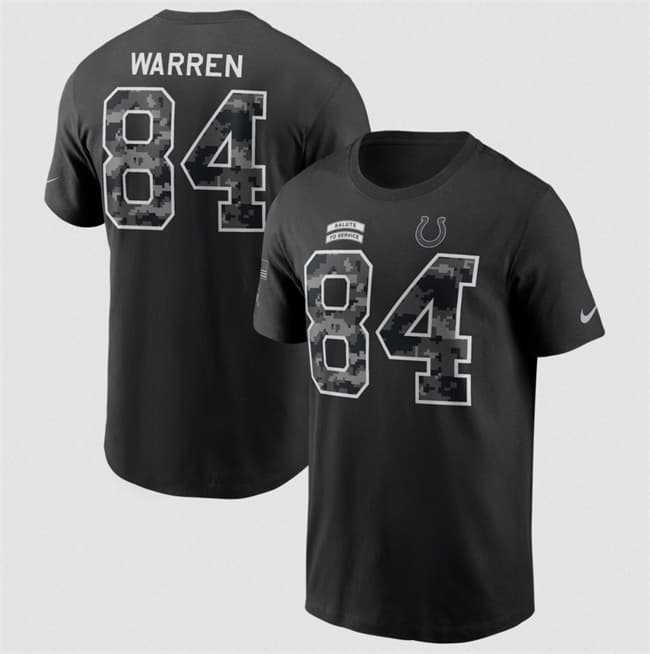 Men's Indianapolis Colts #84 Tyler Warren Black 2026 Salute to Service Name & Number T-Shirt,We sell and wholesale Men's Indianapolis Colts #84 Tyler Warren Black 2026 Salute to Service Name & Number T-Shirt on line form chian!