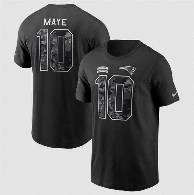 Men's New England Patriots #10 Drake Maye Black 2026 Salute to Service Name & Number T-Shirt,We sell and wholesale Men's New England Patriots #10 Drake Maye Black 2026 Salute to Service Name & Number T-Shirt on line form chian!
