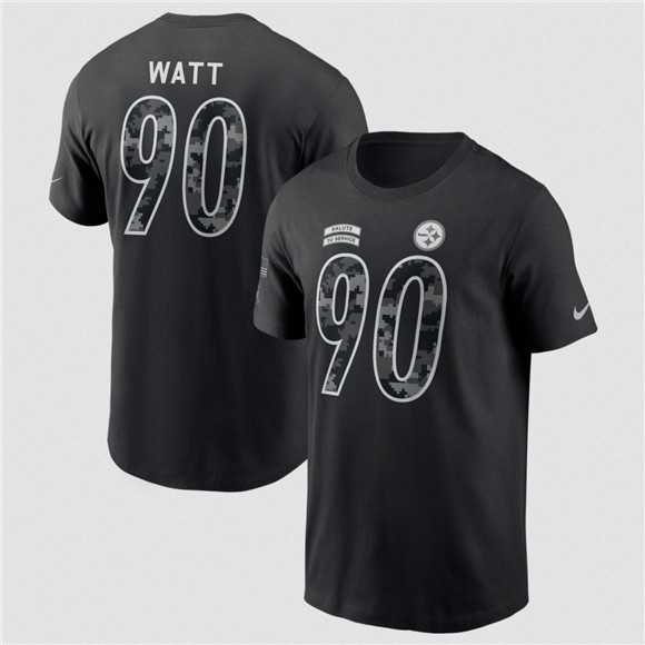 Men's Pittsburgh Steelers #90 T.J. Watt Black 2026 Salute to Service Name & Number T-Shirt,We sell and wholesale Men's Pittsburgh Steelers #90 T.J. Watt Black 2026 Salute to Service Name & Number T-Shirt on line form chian!