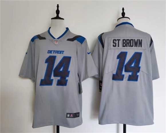 Men's Detroit Lions #14 Amon-Ra St. Brown Silver 2026 Rivalries Collection Limited Stitched Jersey,We sell and wholesale Men's Detroit Lions #14 Amon-Ra St. Brown Silver 2026 Rivalries Collection Limited Stitched Jersey on line form chian!