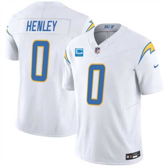 Men's Los Angeles Chargers #0 Daiyan Henley White 2026 F.U.S.E. 2-Star C Patch Vapor Limited Stitched Jersey Dzhi,We sell and wholesale Men's Los Angeles Chargers #0 Daiyan Henley White 2026 F.U.S.E. 2-Star C Patch Vapor Limited Stitched Jersey Dzhi on line form chian!