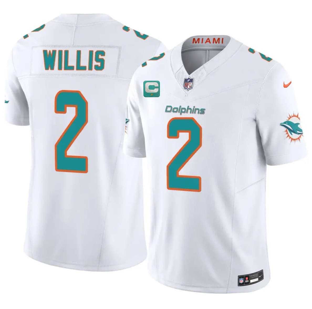 Men's Miami Dolphins #2 Malik Willis White 2026 F.U.S.E. 1-Star C Patch Vapor Limited Stitched Jersey Dzhi,We sell and wholesale Men's Miami Dolphins #2 Malik Willis White 2026 F.U.S.E. 1-Star C Patch Vapor Limited Stitched Jersey Dzhi on line form chian!
