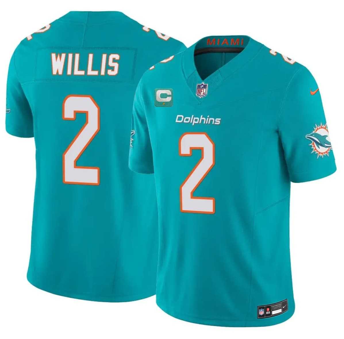 Men's Miami Dolphins #2 Malik Willis Aqua 2026 F.U.S.E. 1-Star C Patch Vapor Limited Stitched Jersey Dzhi,We sell and wholesale Men's Miami Dolphins #2 Malik Willis Aqua 2026 F.U.S.E. 1-Star C Patch Vapor Limited Stitched Jersey Dzhi on line form chian!