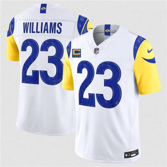 Men's Los Angeles Rams #23 Kyren Williams White 2026 F.U.S.E. 4-Star C Patch Vapor Limited Stitched Jersey Dzhi,We sell and wholesale Men's Los Angeles Rams #23 Kyren Williams White 2026 F.U.S.E. 4-Star C Patch Vapor Limited Stitched Jersey Dzhi on line form chian!