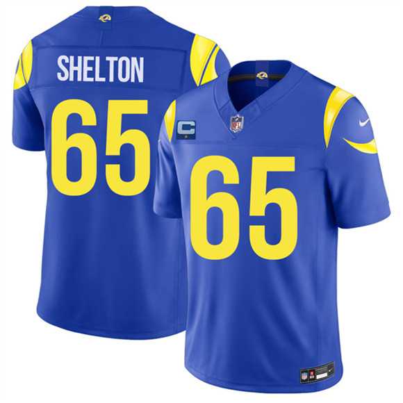 Men's Los Angeles Rams #65 Coleman Shelton Royal 2026 F.U.S.E. 1-Star C Patch Vapor Limited Stitched Jersey Dzhi,We sell and wholesale Men's Los Angeles Rams #65 Coleman Shelton Royal 2026 F.U.S.E. 1-Star C Patch Vapor Limited Stitched Jersey Dzhi on line form chian!