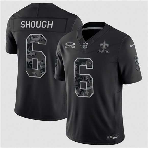 Men's New Orleans Saints #6 Tyler Shough Black F.U.S.E. 2026 Salute to Service Limited Stitched Jersey,We sell and wholesale Men's New Orleans Saints #6 Tyler Shough Black F.U.S.E. 2026 Salute to Service Limited Stitched Jersey on line form chian!
