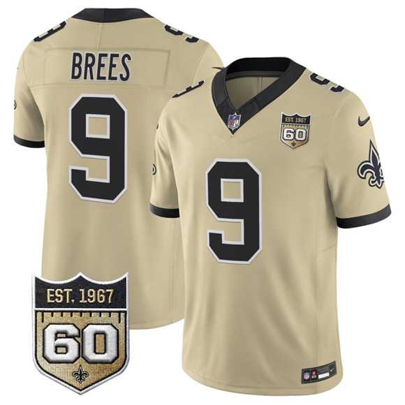 Men's New Orleans Saints #9 Drew Brees Gold 2026 F.U.S.E 60th Anniversary Patch Vapor Limited Stitched Jersey Dzhi,We sell and wholesale Men's New Orleans Saints #9 Drew Brees Gold 2026 F.U.S.E 60th Anniversary Patch Vapor Limited Stitched Jersey Dzhi on line form chian!