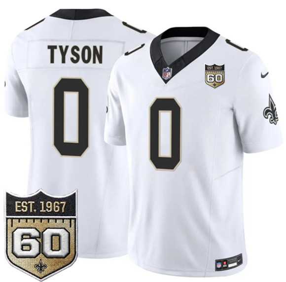 Men's New Orleans Saints #0 Jordyn Tyson White 2026 F.U.S.E 60th Anniversary Patch Vapor Limited Stitched Jersey Dzhi,We sell and wholesale Men's New Orleans Saints #0 Jordyn Tyson White 2026 F.U.S.E 60th Anniversary Patch Vapor Limited Stitched Jersey Dzhi on line form chian!