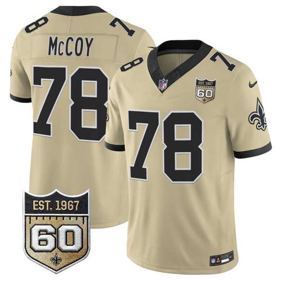 Men's New Orleans Saints #78 Erik McCoy Gold 2026 F.U.S.E 60th Anniversary Patch Vapor Limited Stitched Jersey Dzhi,We sell and wholesale Men's New Orleans Saints #78 Erik McCoy Gold 2026 F.U.S.E 60th Anniversary Patch Vapor Limited Stitched Jersey Dzhi on line form chian!