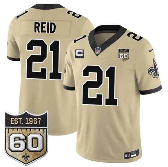 Men's New Orleans Saints #21 Justin Reid Gold 2026 F.U.S.E With 2-Star C Patch And 60th Anniversary Patch Vapor Limited Stitched Jersey Dzhi,We sell and wholesale Men's New Orleans Saints #21 Justin Reid Gold 2026 F.U.S.E With 2-Star C Patch And 60th Anniversary Patch Vapor Limited Stitched Jersey Dzhi on line form chian!