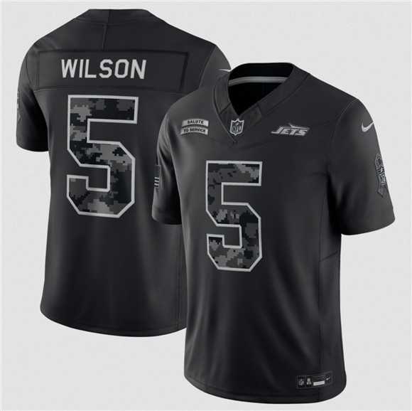 Men's New York Jets #5 Garrett Wilson Black F.U.S.E. 2026 Salute to Service Limited Stitched Jersey,We sell and wholesale Men's New York Jets #5 Garrett Wilson Black F.U.S.E. 2026 Salute to Service Limited Stitched Jersey on line form chian!
