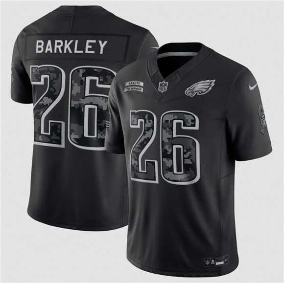 Men's Philadelphia Eagles #26 Saquon Barkley Black F.U.S.E. 2026 Salute to Service Limited Stitched Jersey,We sell and wholesale Men's Philadelphia Eagles #26 Saquon Barkley Black F.U.S.E. 2026 Salute to Service Limited Stitched Jersey on line form chian!