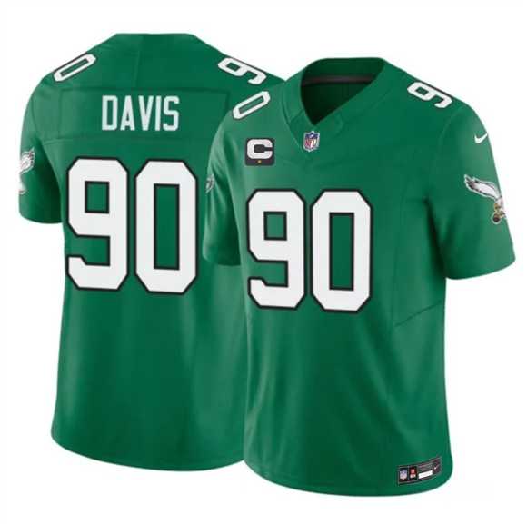 Men's Philadelphia Eagles #90 Jordan Davis Kelly Green 2026 F.U.S.E. 1-Star C Patch Throwback Vapor Untouchable Limited Stitched Jersey Dzhi,We sell and wholesale Men's Philadelphia Eagles #90 Jordan Davis Kelly Green 2026 F.U.S.E. 1-Star C Patch Throwback Vapor Untouchable Limited Stitched Jersey Dzhi on line form chian!