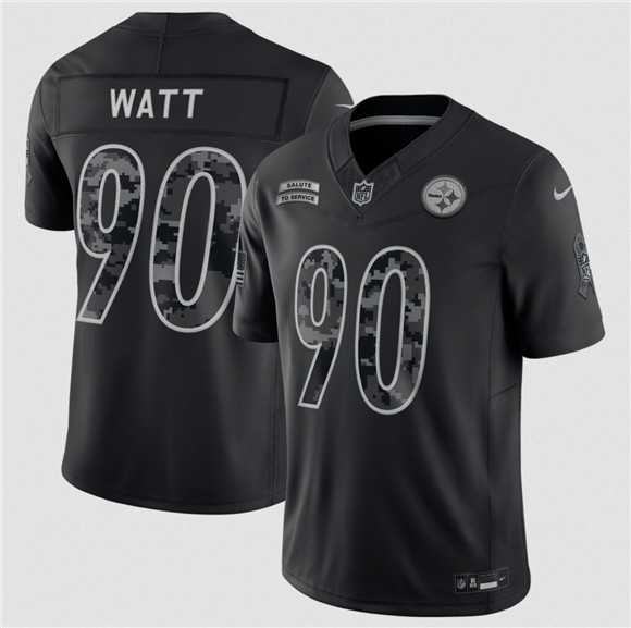 Men's Pittsburgh Steelers #90 T.J. Watt Black F.U.S.E. 2026 Salute to Service Limited Stitched Jersey,We sell and wholesale Men's Pittsburgh Steelers #90 T.J. Watt Black F.U.S.E. 2026 Salute to Service Limited Stitched Jersey on line form chian!